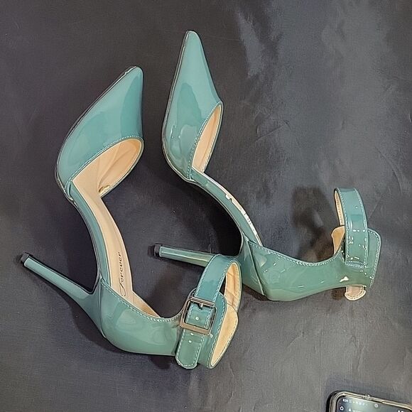 BRAND NEW LINK WOMEN"S FASHION ANKLE STRAP BUCKLE SLIP ON POINTED TOE SHOE - Picture 12 of 15